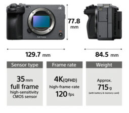 Sony FX3 Cinema Base Package w/ 2x98Wh Batts, 15mm rods & Audio top handl
